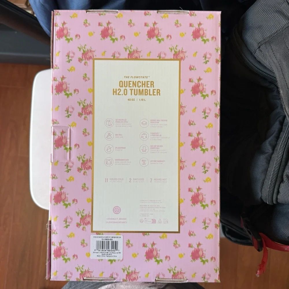 Stanley LoveShackFancy Ibiza Sunset PInk floral 40oz *BOXES ONLY*